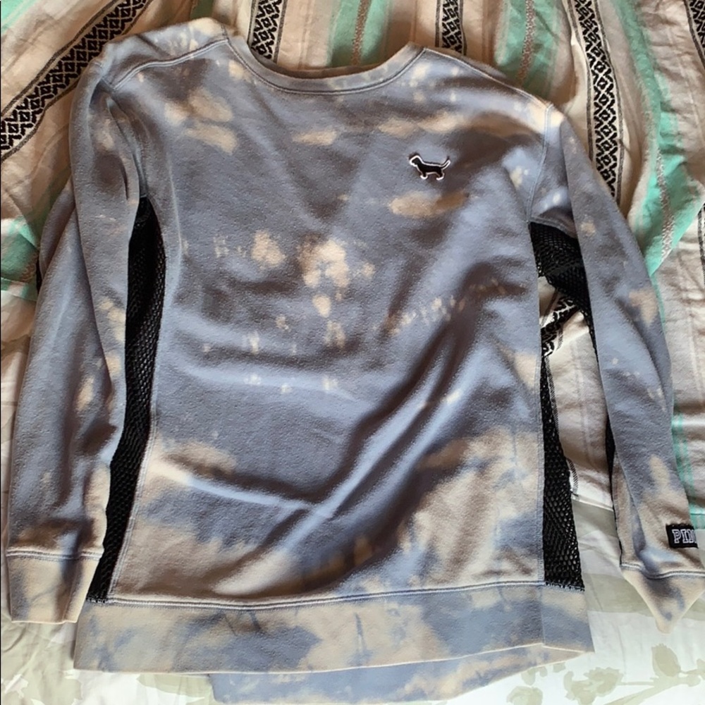 Hand Dyed Mesh Pink Sweater